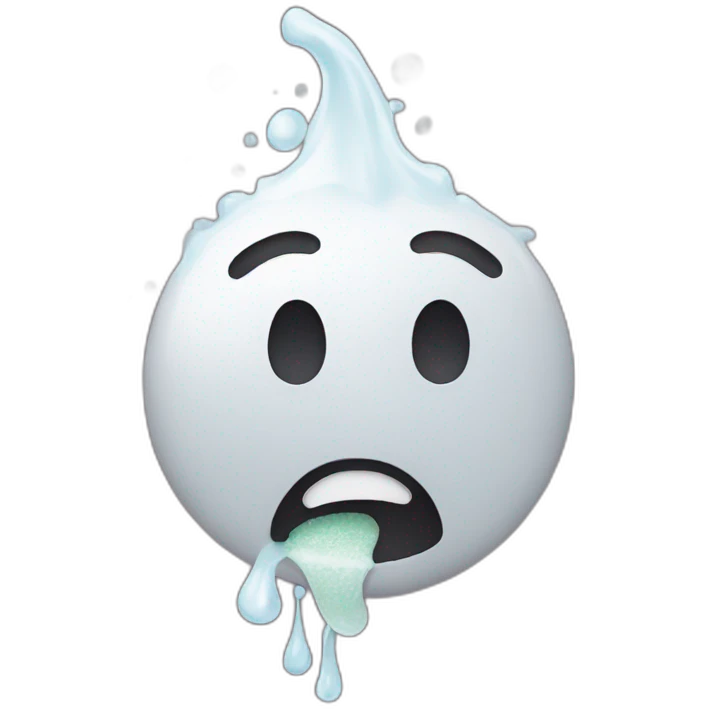emoji Face with salt pouring out of mouth emoji