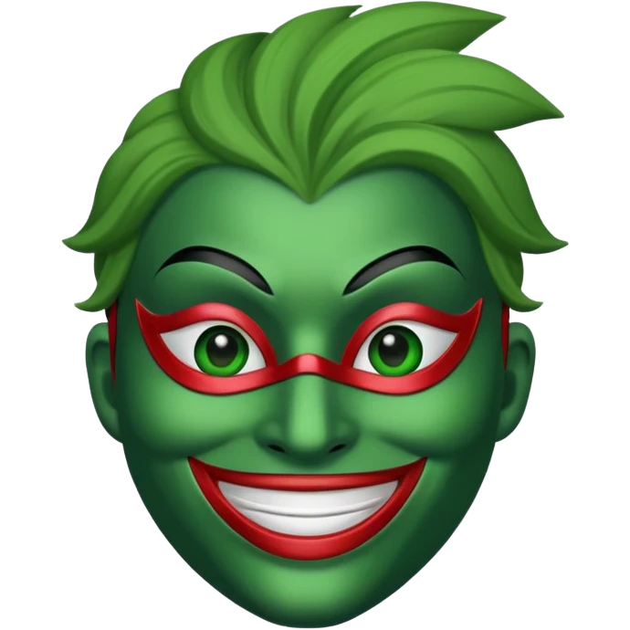 mask smile green emoji