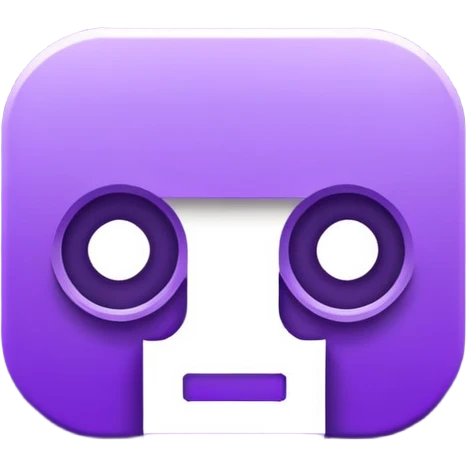 Twitch logo, simple and recognizable emoji
