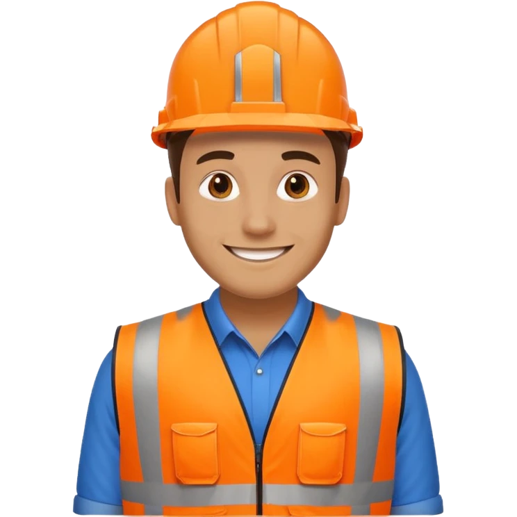 man in orange hi vis vest emoji