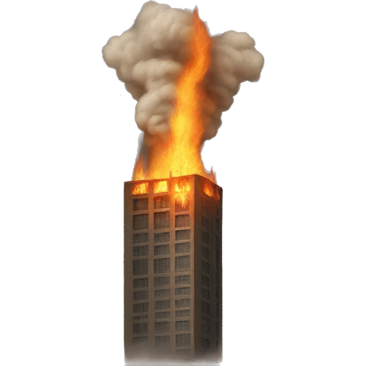 Two towers on fire emoji