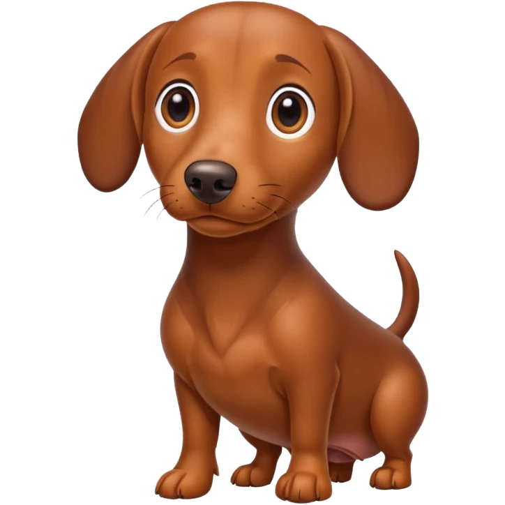 brown wiener dog emoji