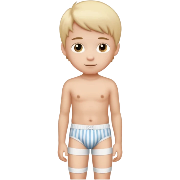 Kid with a shirt and underwear emoji