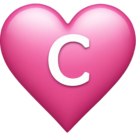 Pink heart with the letter C inside  emoji