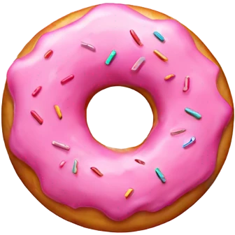 Pink donut emoji