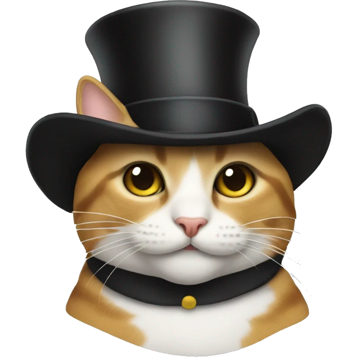 Cat wearing a top hat  emoji