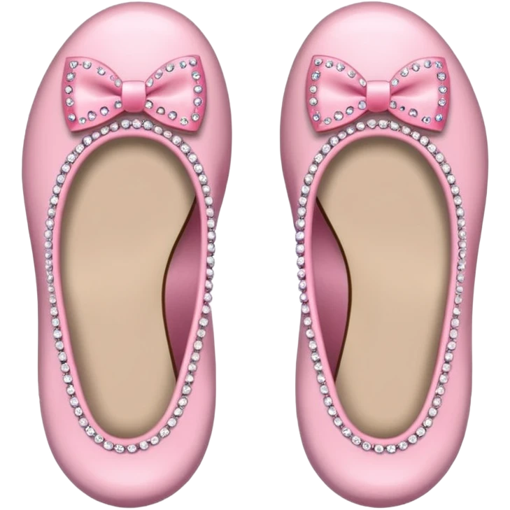 pink rhinestone ballerina slippers emoji