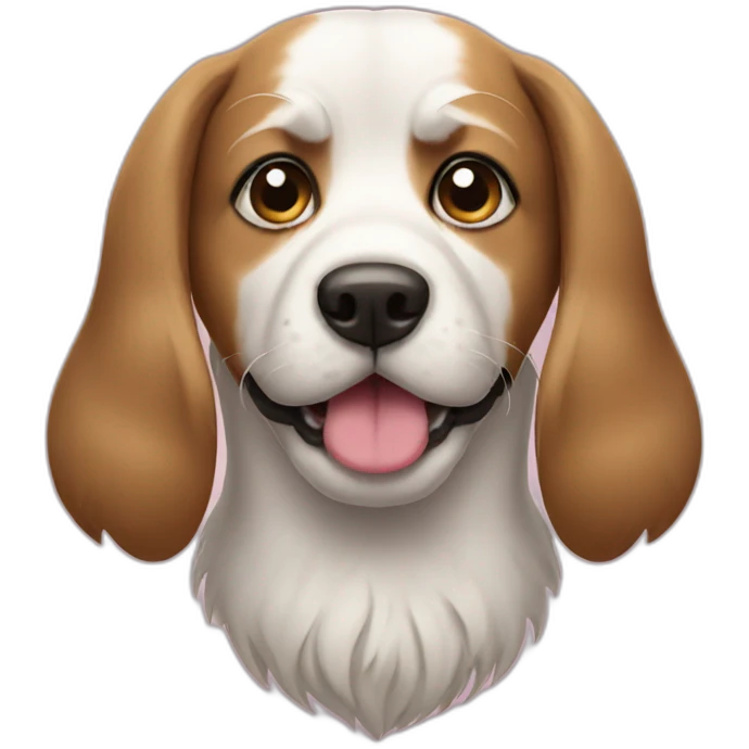 Dog with mustache  emoji