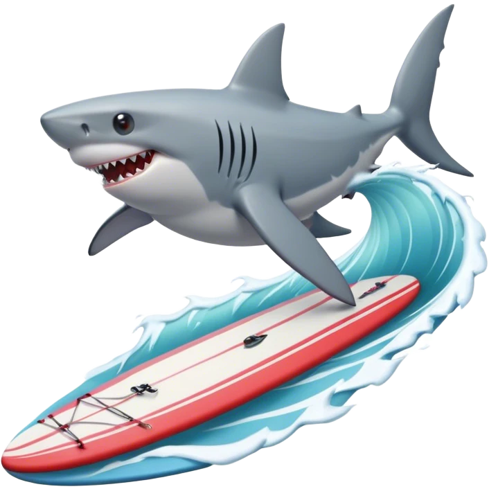 Shark surfboarding emoji