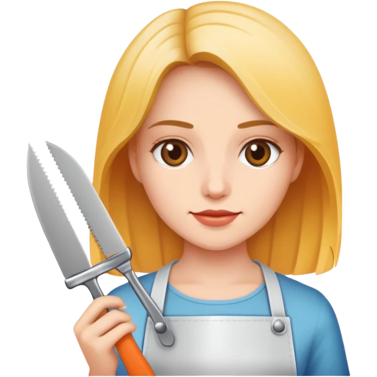 Girl with slicer emoji