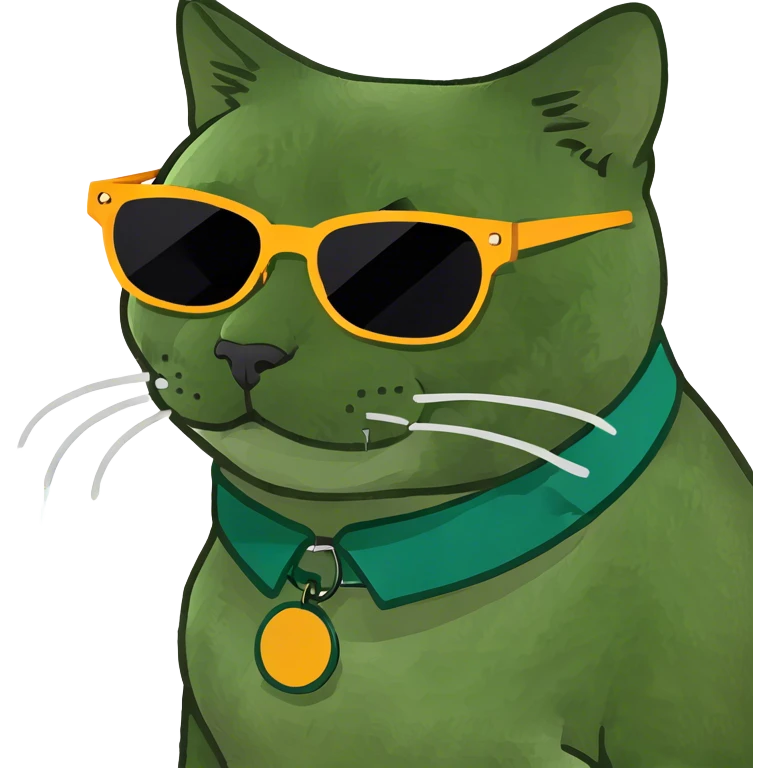 Cat with sunglasses emoji