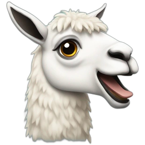 llama spiting emoji