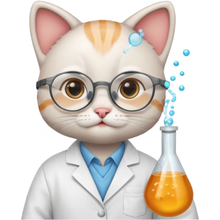 baby cat scientist emoji