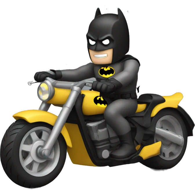 batman on a motorbike text emoji