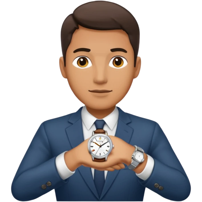 Male wearing wrist watch emoji
