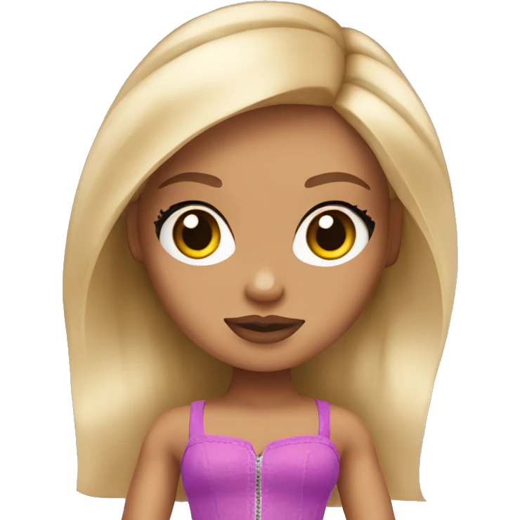 Bratz doll with blonde hair and brown eyes emoji
