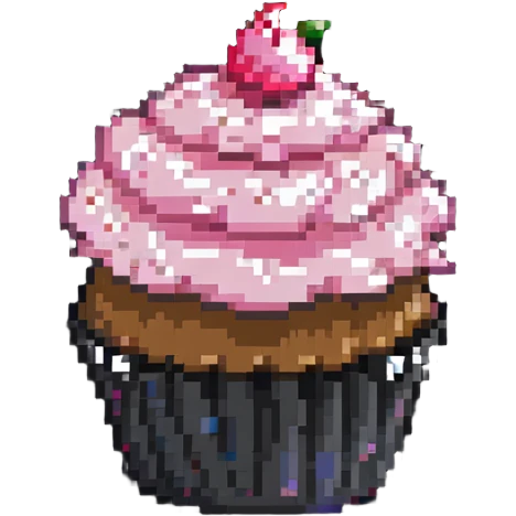 cupcake with pink icing emoji