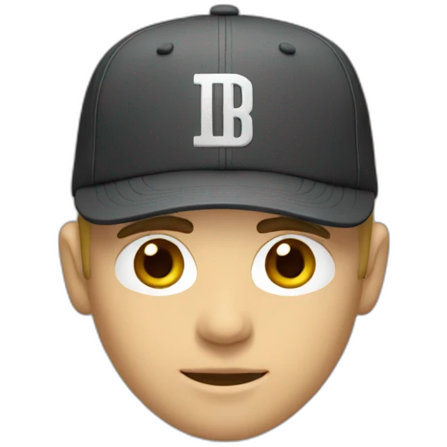 white man with snapback side on backwards emoji