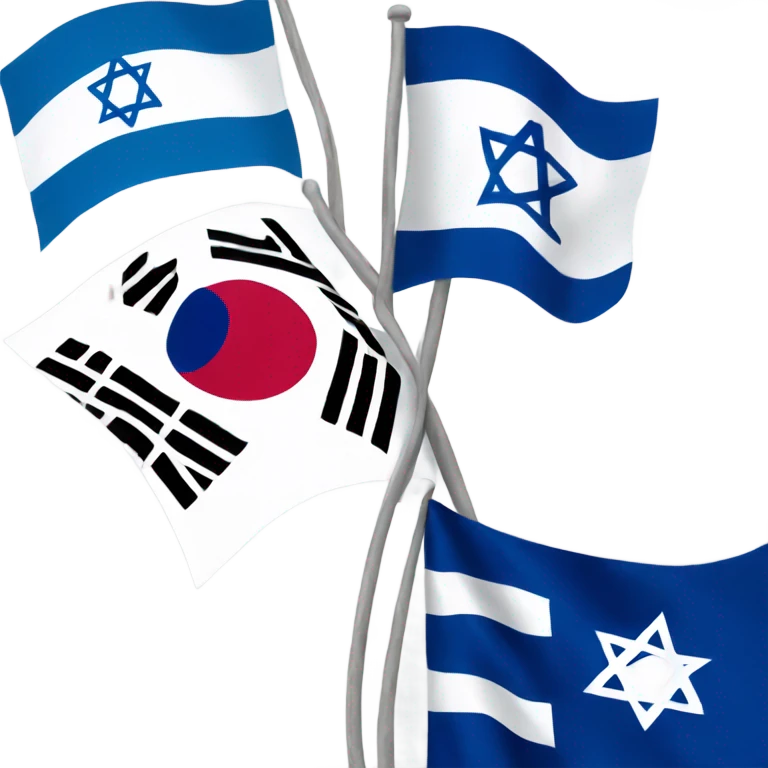 Korea and Israel flags emoji