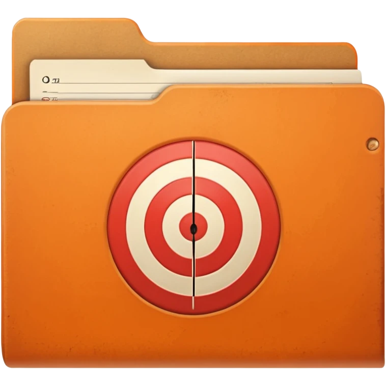 orange file folder with target on the cover emoji