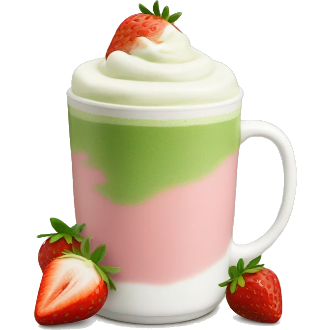 Strawberry Matcha Latte  emoji
