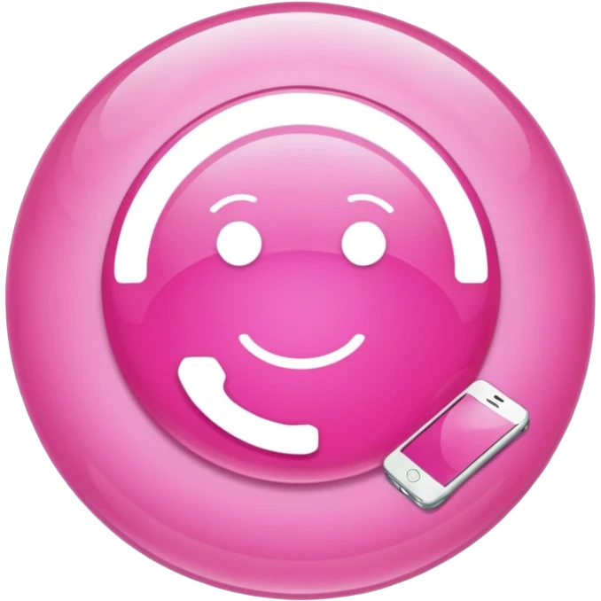 pink phone contacts bubble emoji