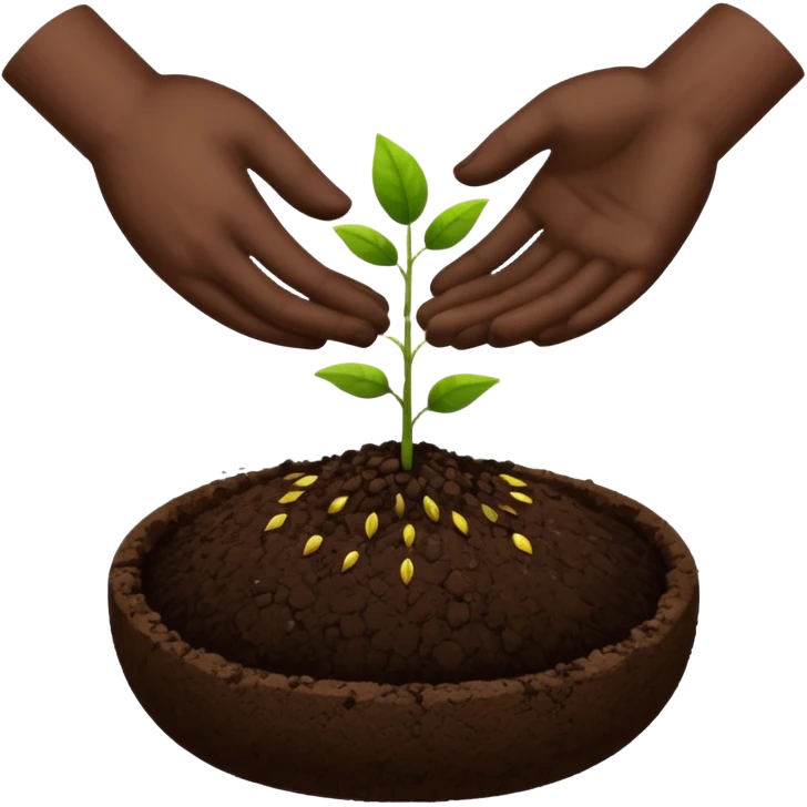 es werden saamen von einer hand in die erde getan ohne pflanze emoji