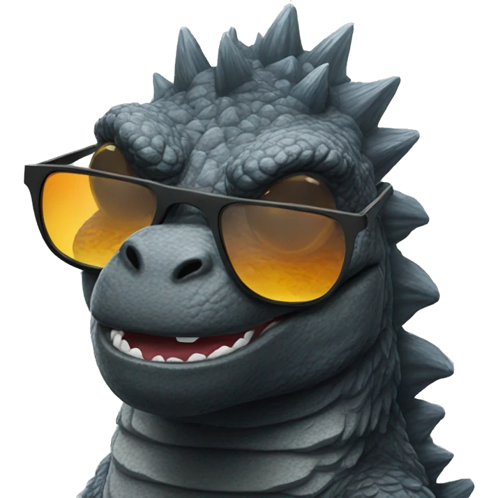 Godzilla with sunglasses emoji