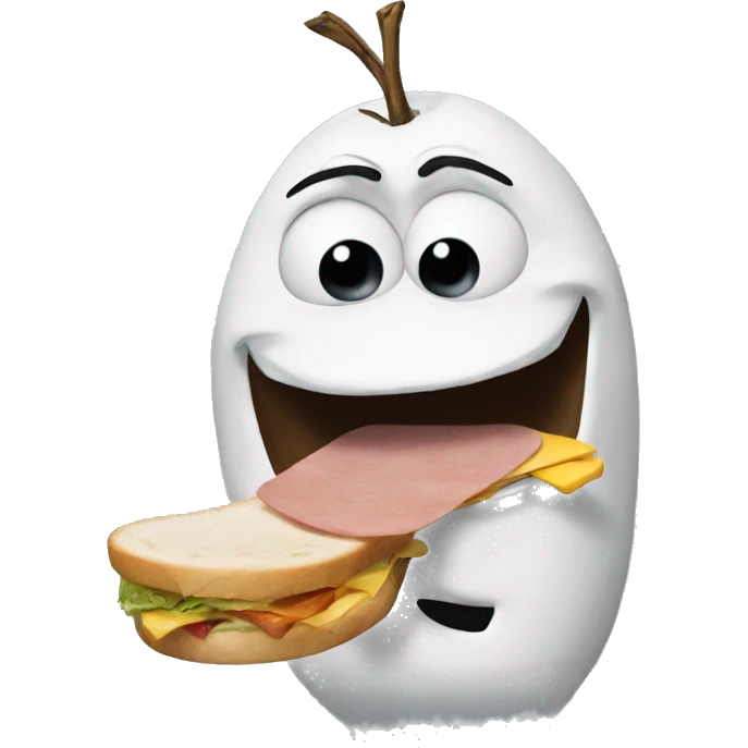 olaf eating a sandwich  emoji