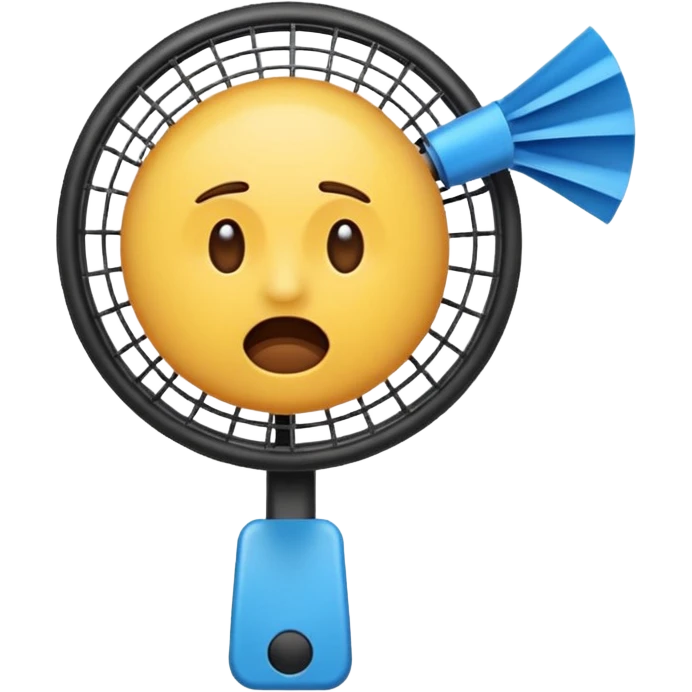 Create a shit emoji being thrown from a fan, like "shit in the fan" expression.
Use the actual "shit emoji" and try version with electric fan emoji