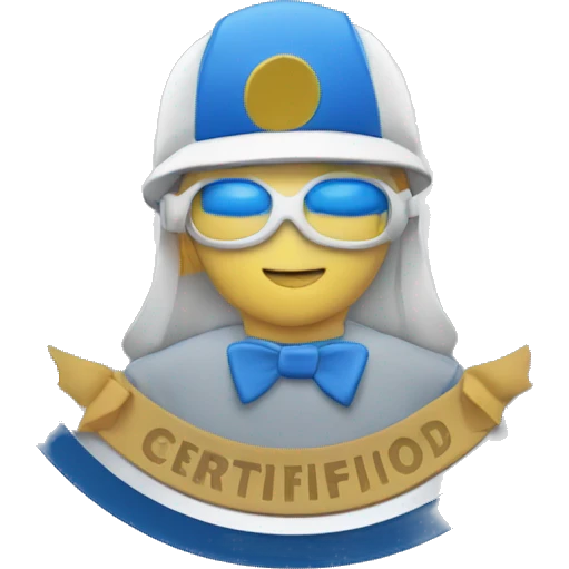  certification bleu emoji