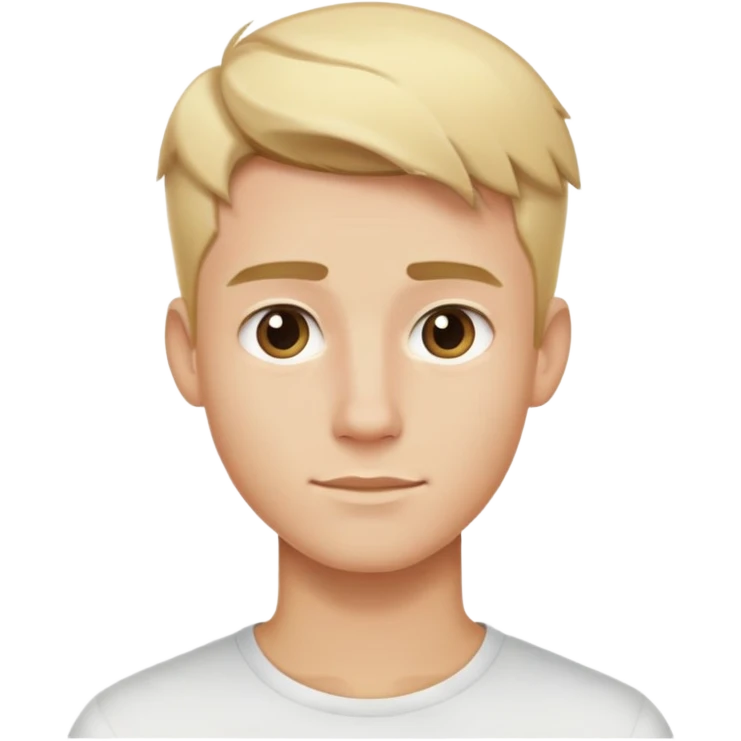 Young guy with bleach in hair emoji