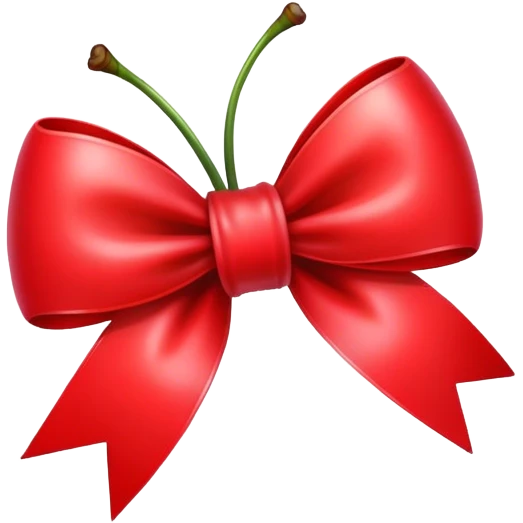 Cherry bow emoji