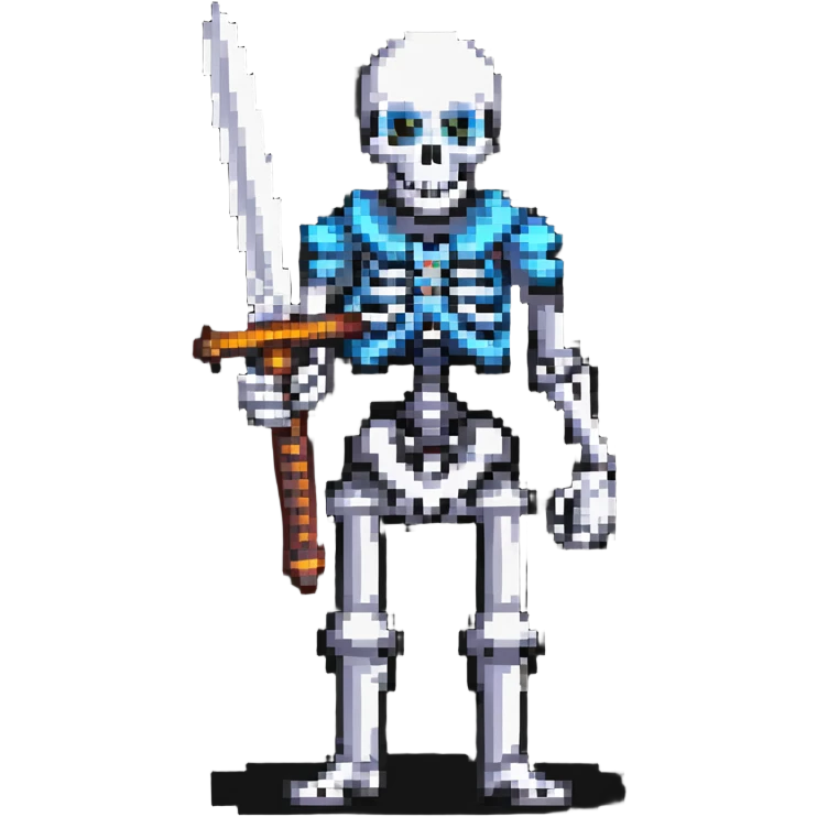 skeleton with a sword emoji