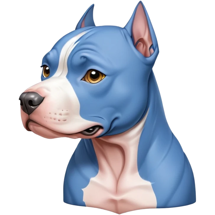 a blue pit bull emoji
