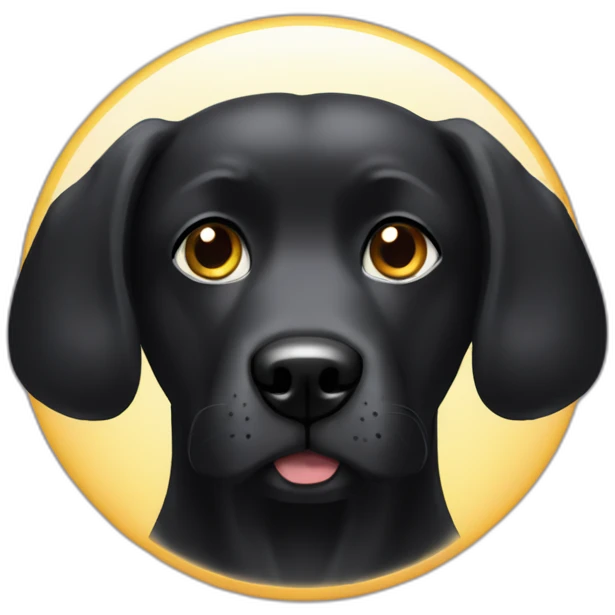 black-bolonka-dog-with-halo emoji