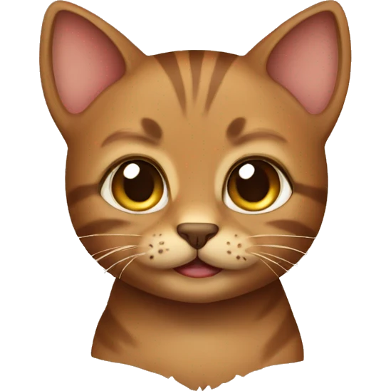 Cute brown cat emoji