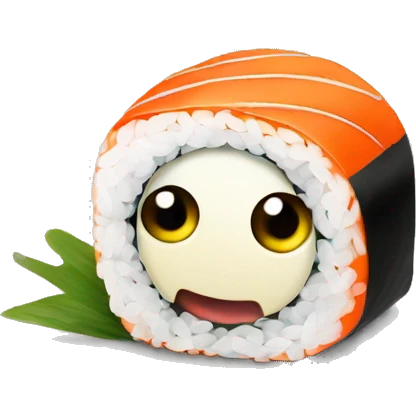 voilé avec des sushi emoji