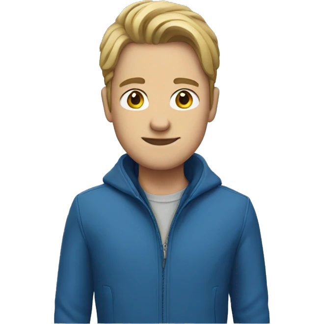 male in blue jacket emoji