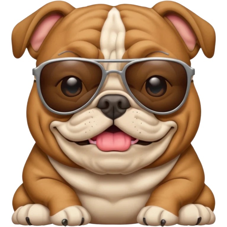 Bulldog wearing sunglasses emoji