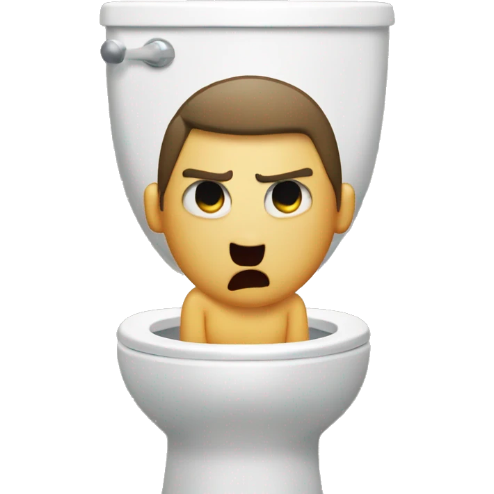 angry person on the toilet  emoji
