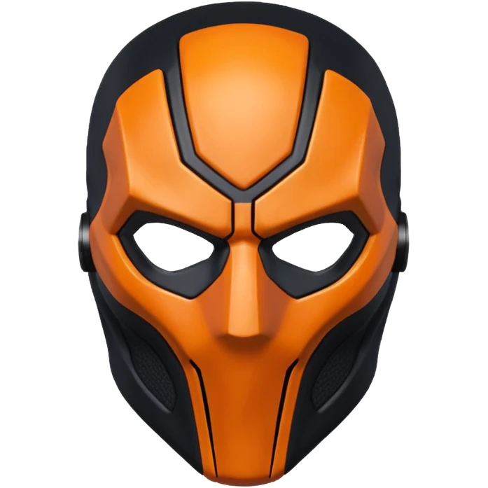 Death stroke mask all black -orange emoji