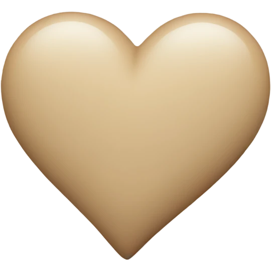 Beige heart emoji