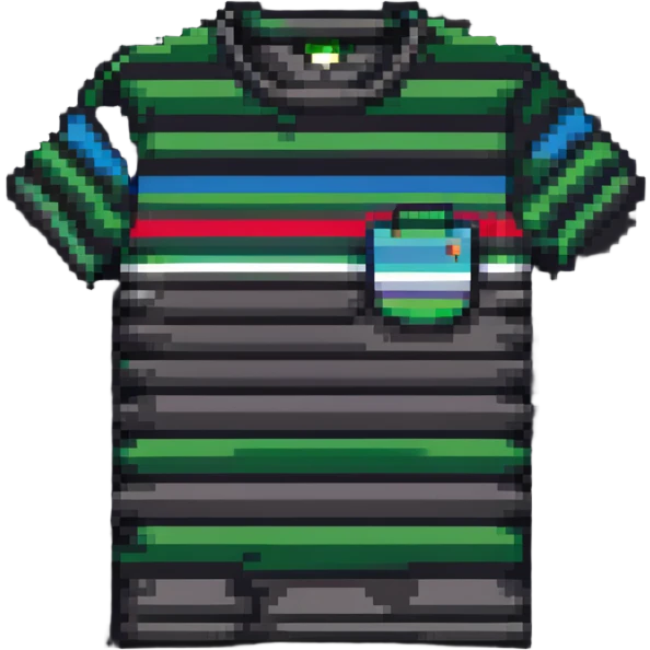striped t-shirt emoji