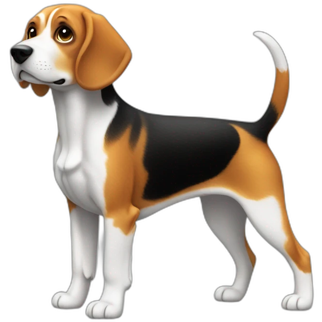 beagle，full body，back view emoji
