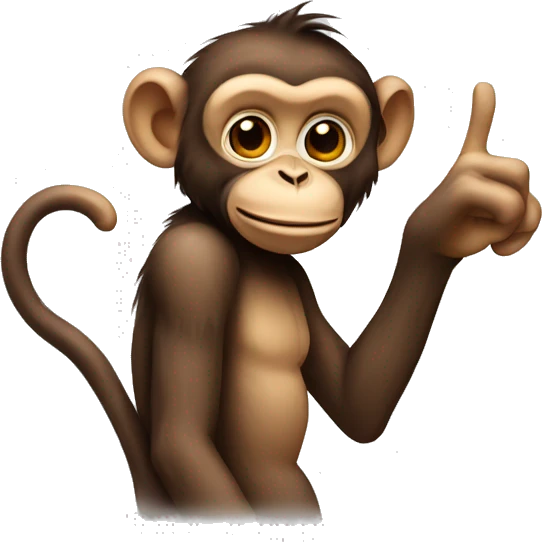 monkey sticking out his finger emoji