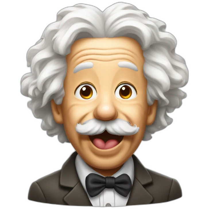einstein tongue out emoji