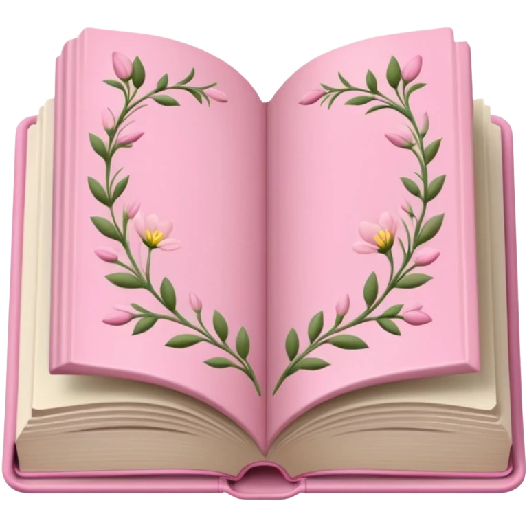make a open book with very girly pink tones. emoji