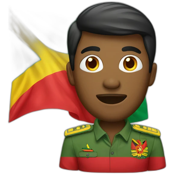 Homme avec un drapeau du Mozambique emoji