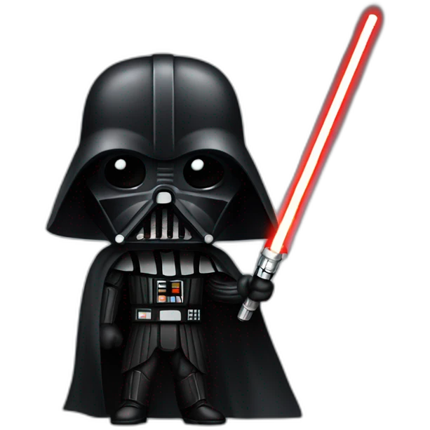 Dark Vador with lightsaber emoji